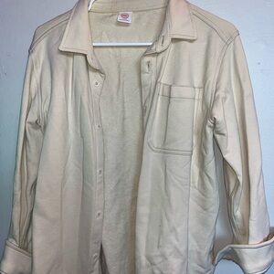 Beige Button-Up Shirt